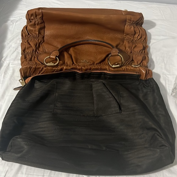 Prada Satchel Bag in British Tan color - Picture 6 of 12